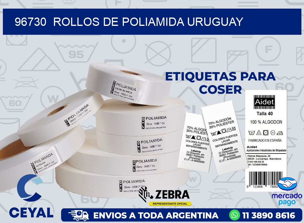 96730 ROLLOS DE POLIAMIDA URUGUAY
