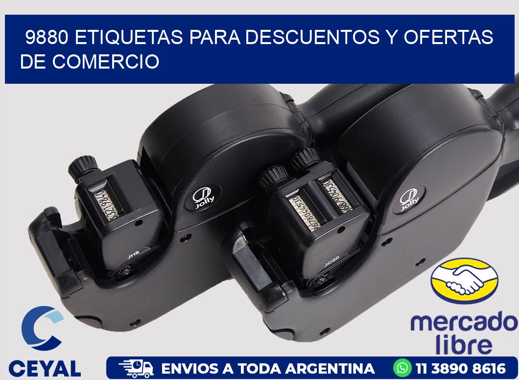 9880 ETIQUETAS PARA DESCUENTOS Y OFERTAS DE COMERCIO
