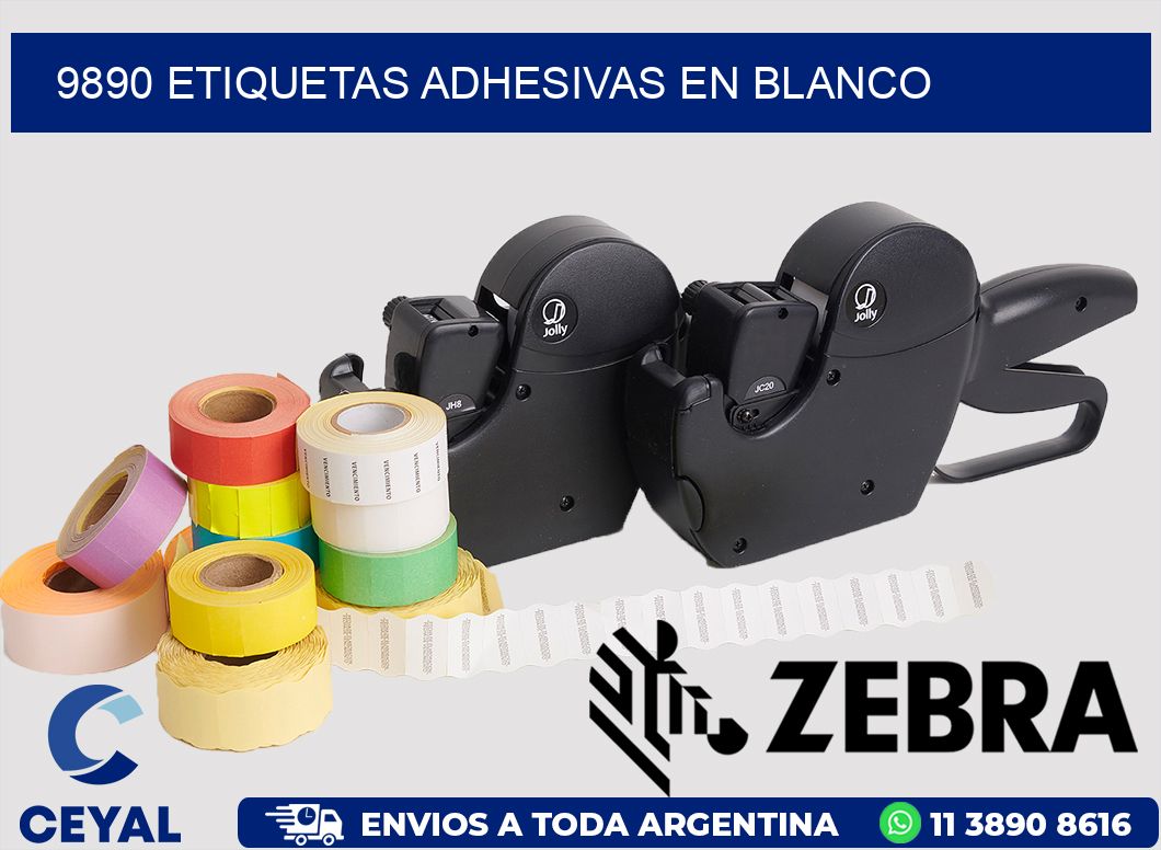 9890 ETIQUETAS ADHESIVAS EN BLANCO