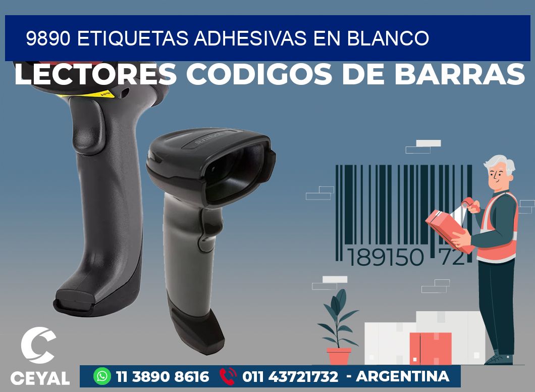 9890 ETIQUETAS ADHESIVAS EN BLANCO