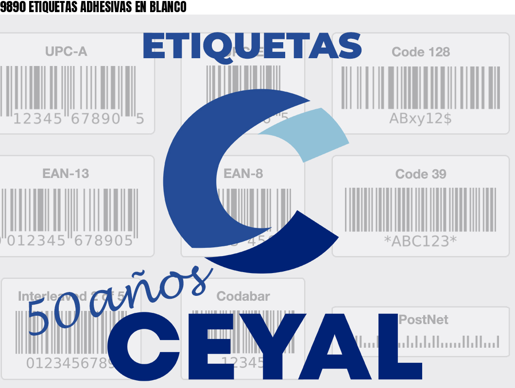 9890 ETIQUETAS ADHESIVAS EN BLANCO