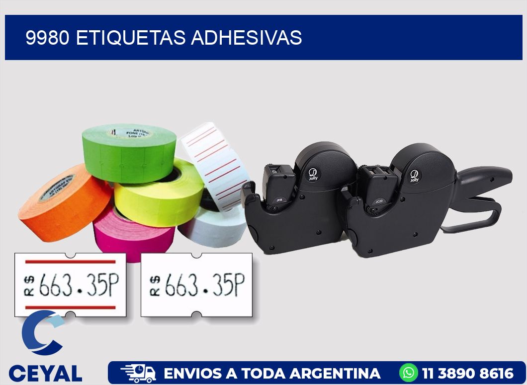 9980 ETIQUETAS ADHESIVAS