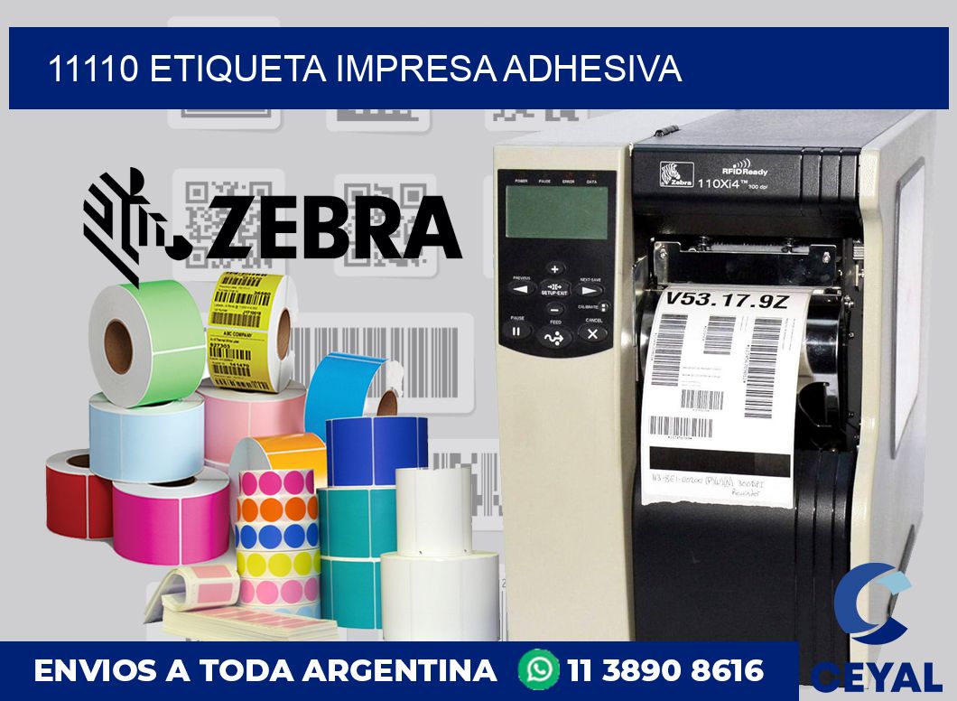 11110 ETIQUETA IMPRESA ADHESIVA
