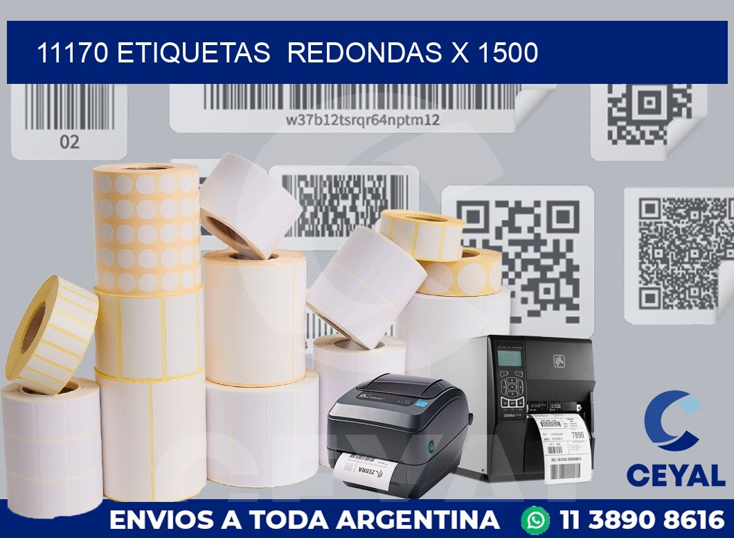 11170 etiquetas  redondas x 1500