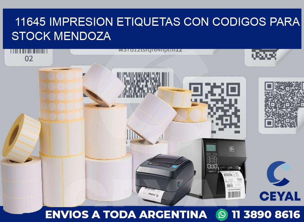 11645 IMPRESION ETIQUETAS CON CODIGOS PARA STOCK MENDOZA