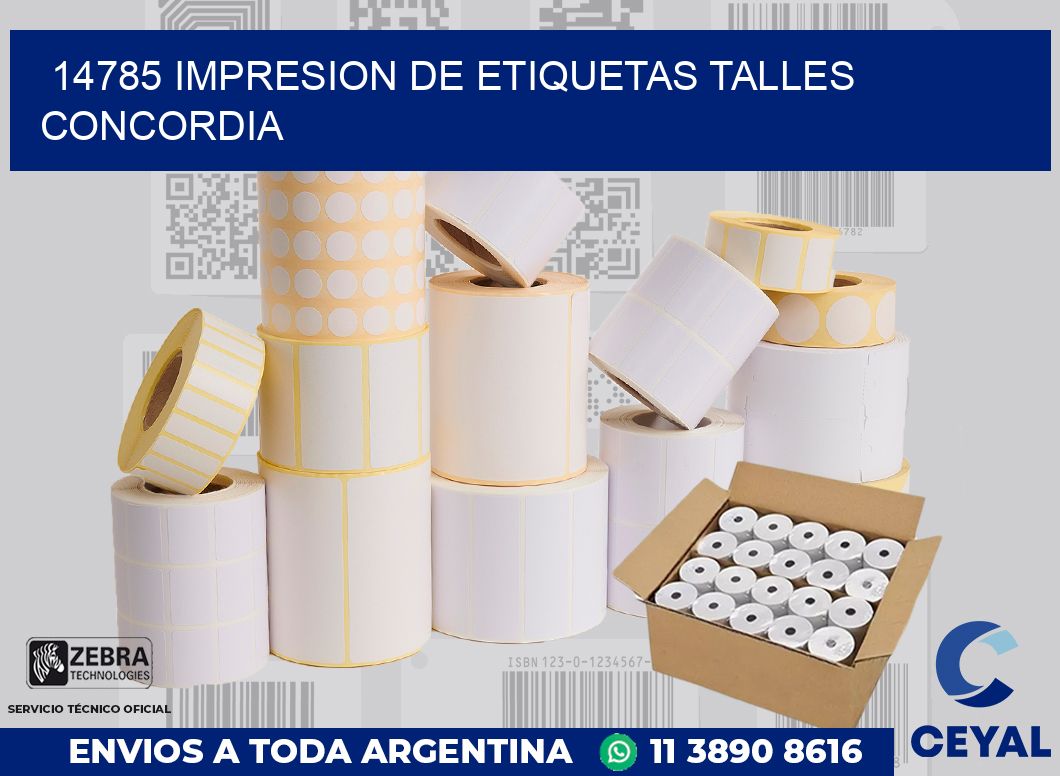 14785 IMPRESION DE ETIQUETAS TALLES CONCORDIA