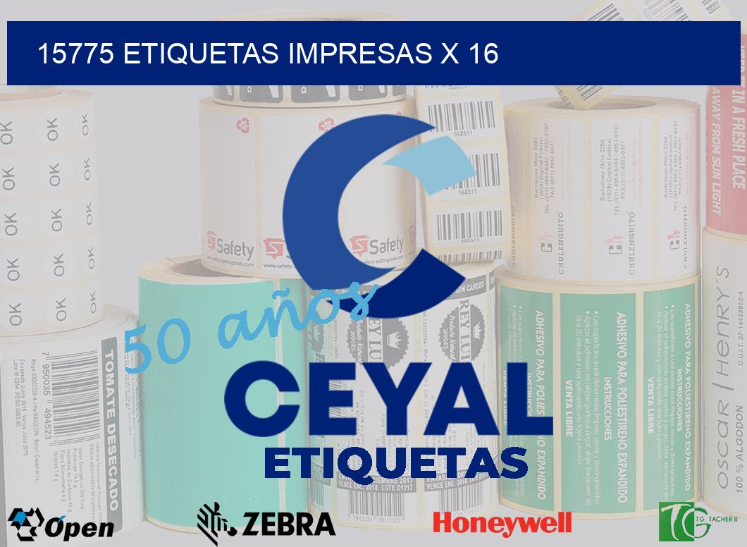 15775 Etiquetas impresas x 16