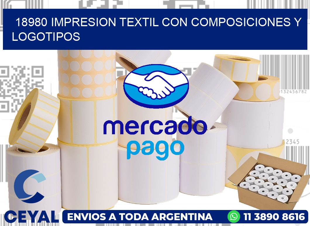 18980 IMPRESION TEXTIL CON COMPOSICIONES Y LOGOTIPOS