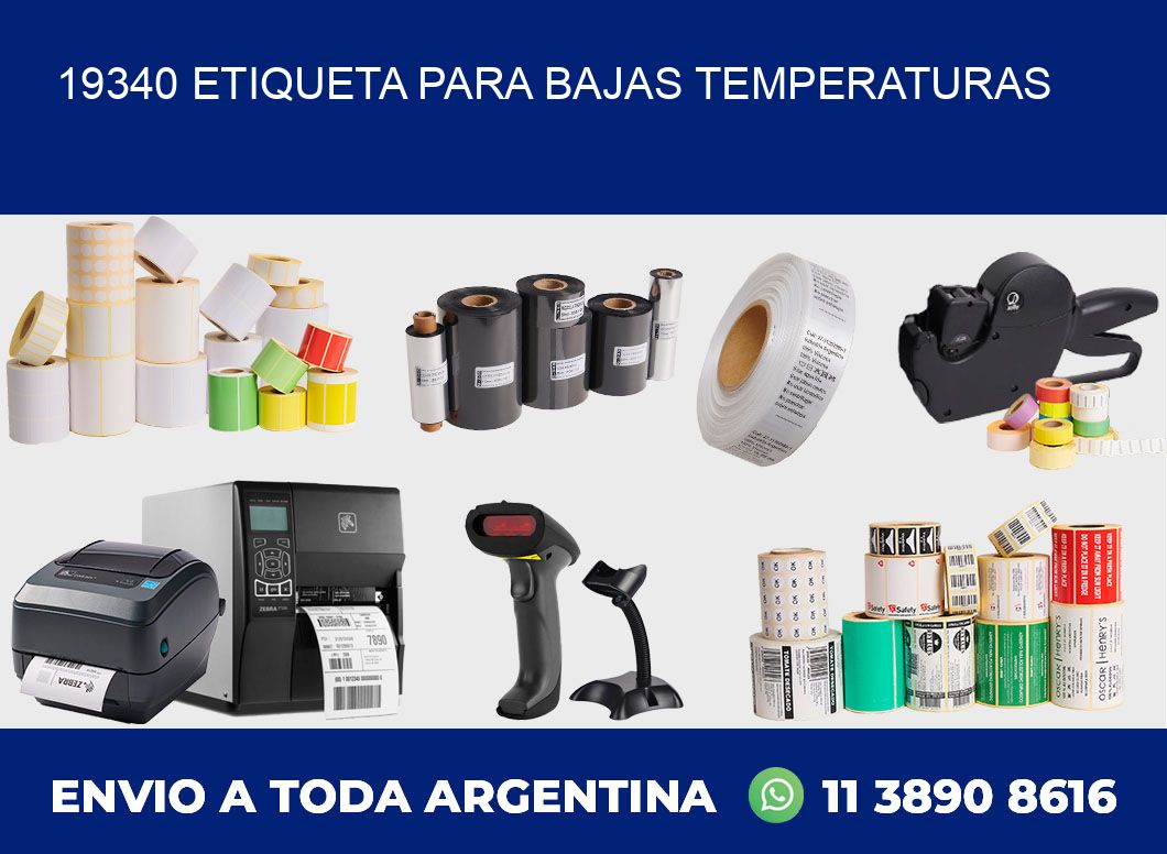 19340 ETIQUETA PARA BAJAS TEMPERATURAS