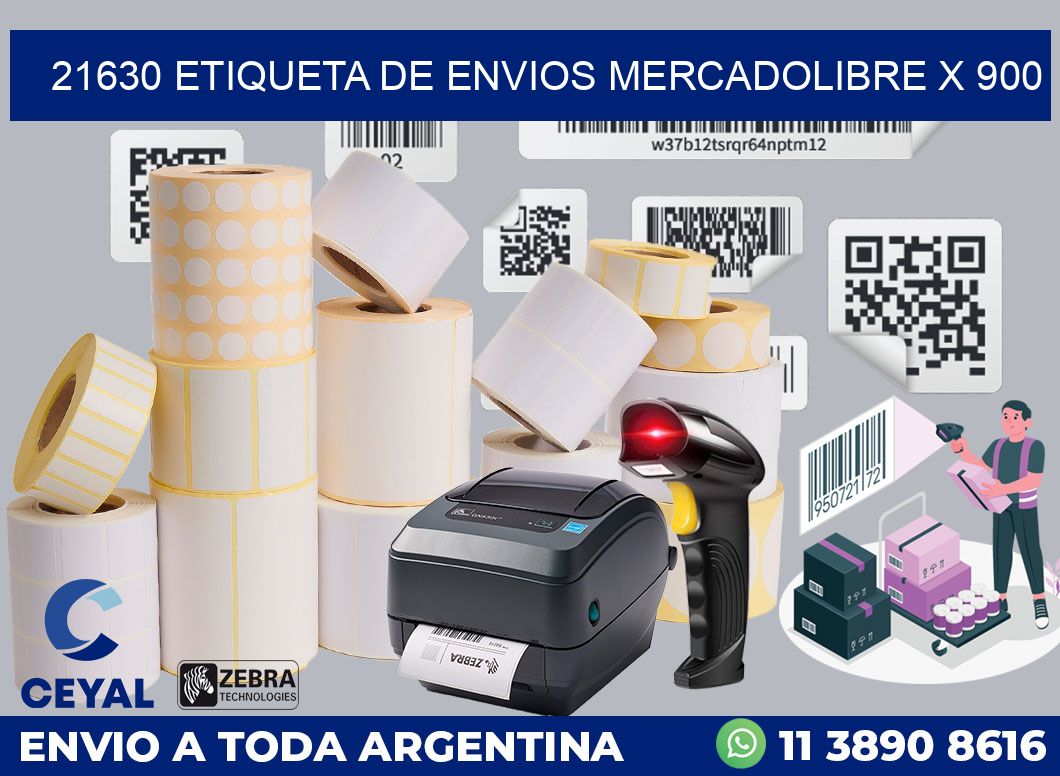 21630 etiqueta de envios mercadolibre x 900