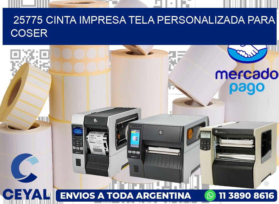 25775 CINTA IMPRESA TELA PERSONALIZADA PARA COSER