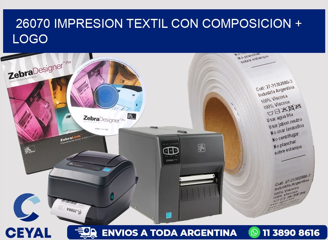 26070 IMPRESION TEXTIL CON COMPOSICION + LOGO