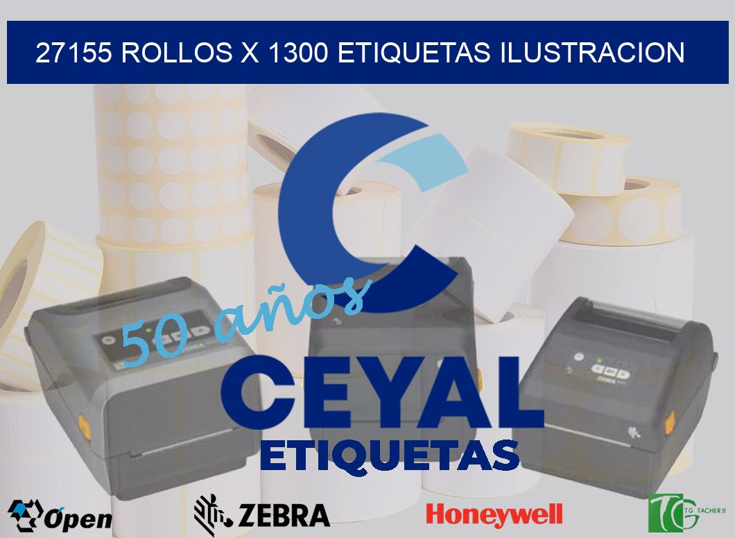 27155 Rollos x 1300 etiquetas ilustracion