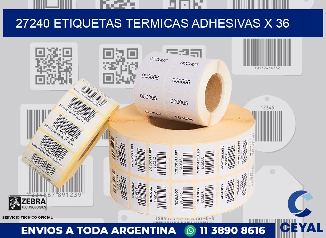 27240 etiquetas termicas adhesivas x 36