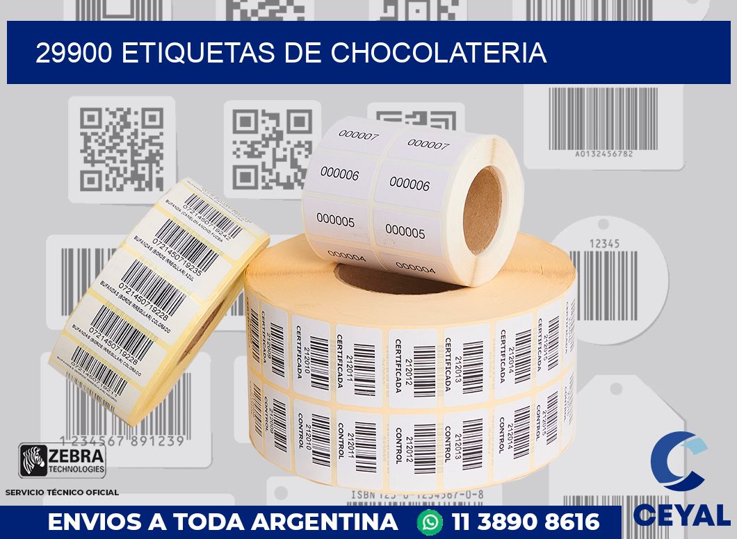 29900 ETIQUETAS DE CHOCOLATERIA