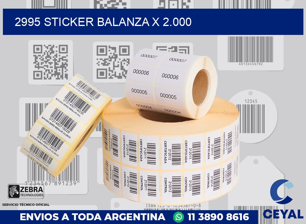 2995 sticker balanza x 2.000