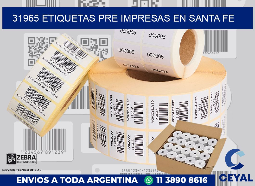 31965 ETIQUETAS PRE IMPRESAS EN SANTA FE