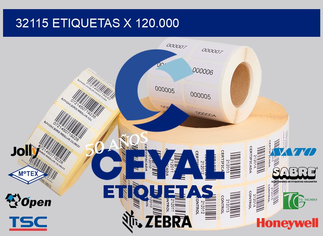 32115 Etiquetas x 120.000