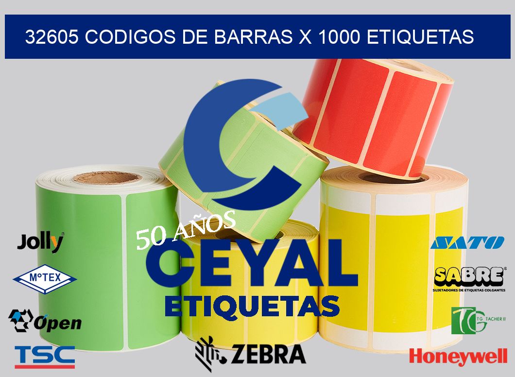 32605 codigos de barras x 1000 etiquetas
