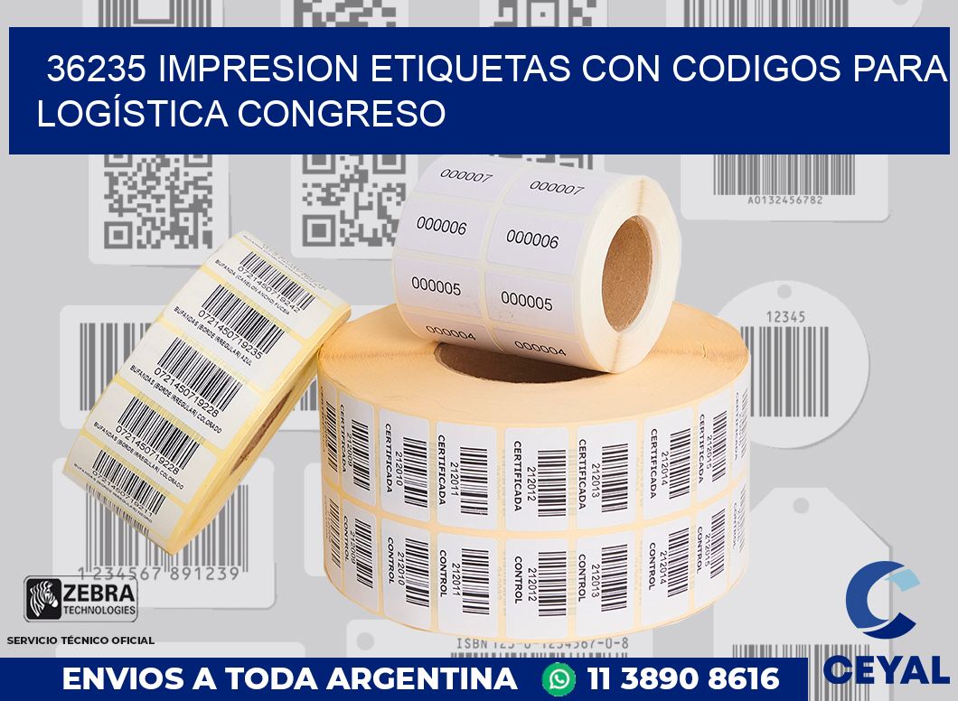 36235 IMPRESION ETIQUETAS CON CODIGOS PARA LOGÍSTICA CONGRESO
