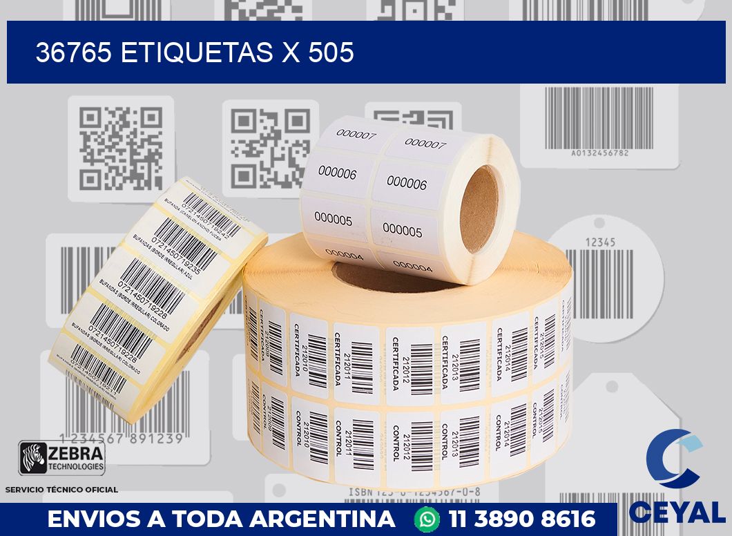 36765 Etiquetas x 505
