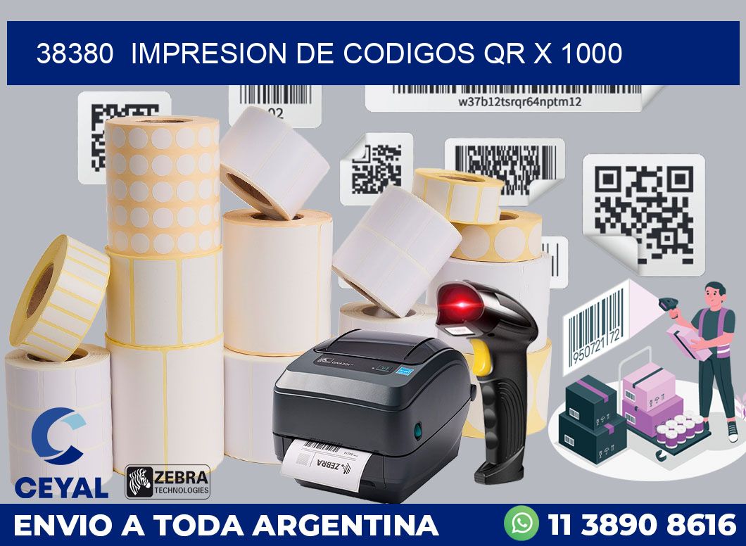 38380  impresion de codigos qr x 1000