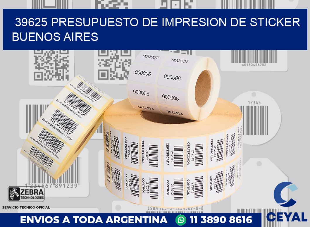 39625 PRESUPUESTO DE IMPRESION DE STICKER BUENOS AIRES