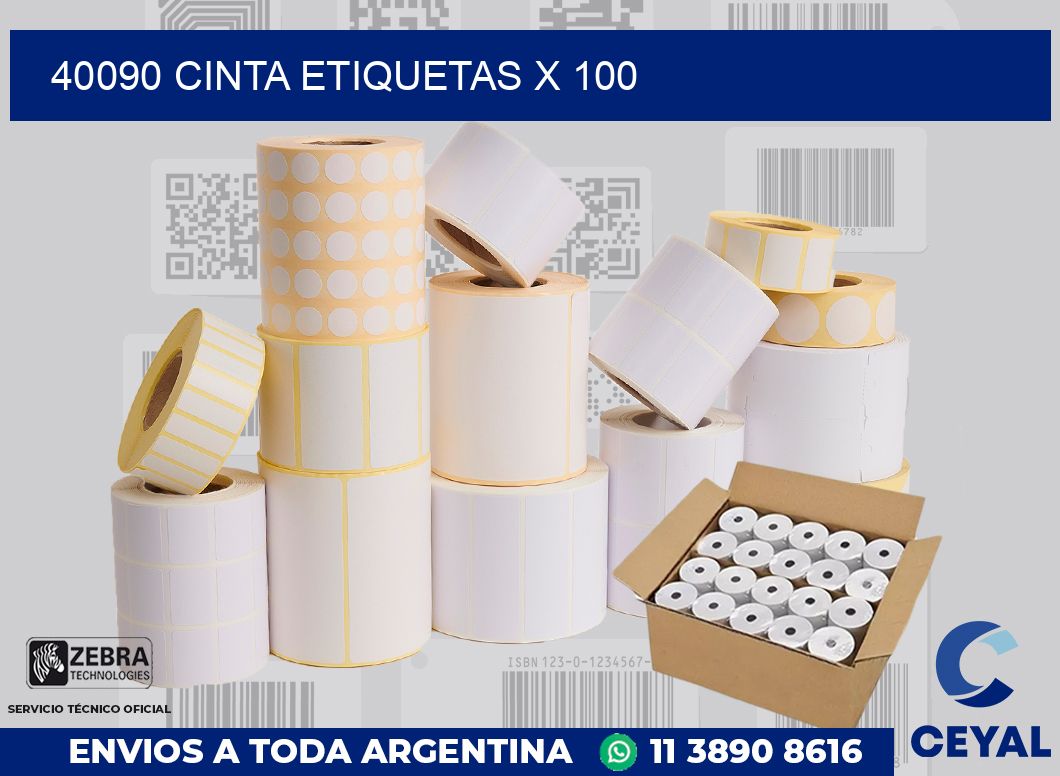 40090 cinta etiquetas x 100