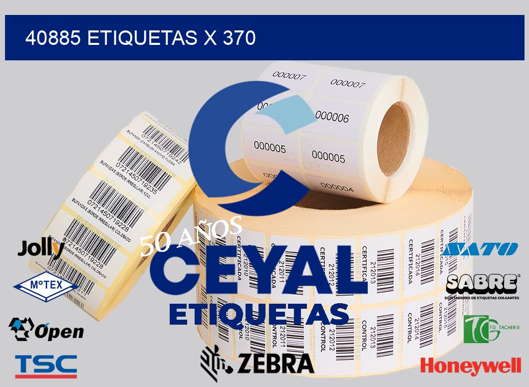 40885 Etiquetas x 370