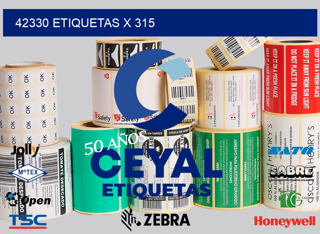 42330 Etiquetas x 315