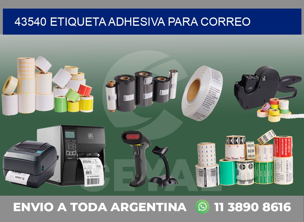 43540 ETIQUETA ADHESIVA PARA CORREO