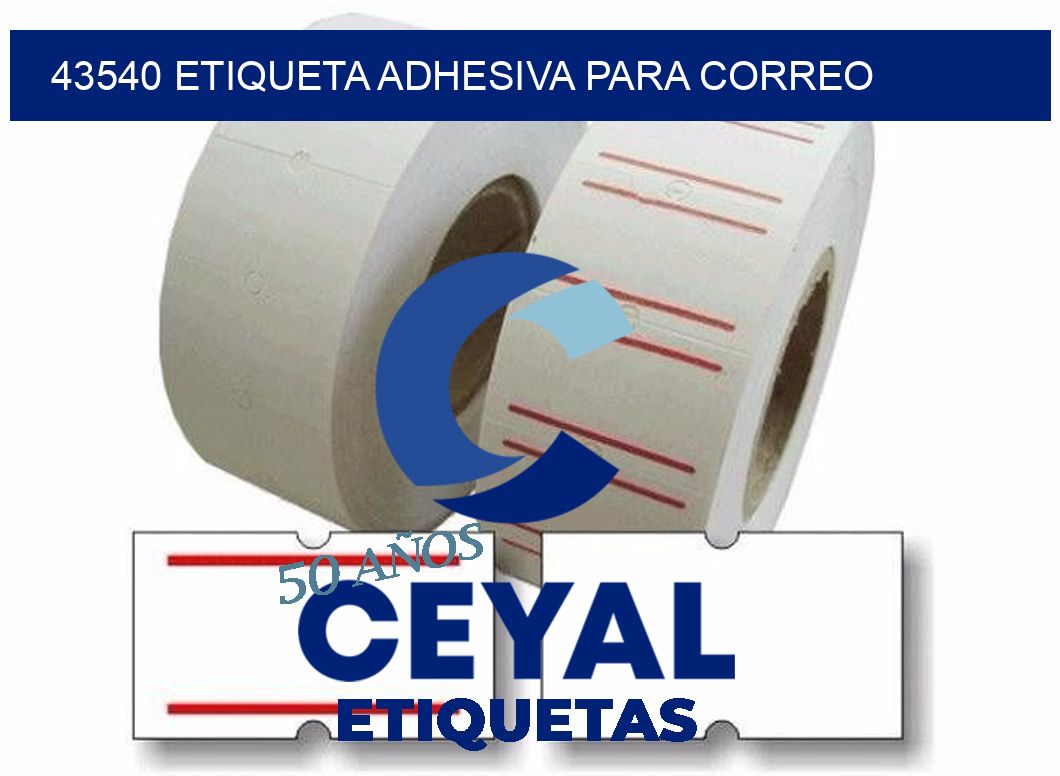43540 ETIQUETA ADHESIVA PARA CORREO