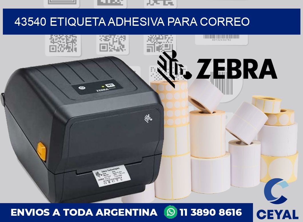 43540 ETIQUETA ADHESIVA PARA CORREO