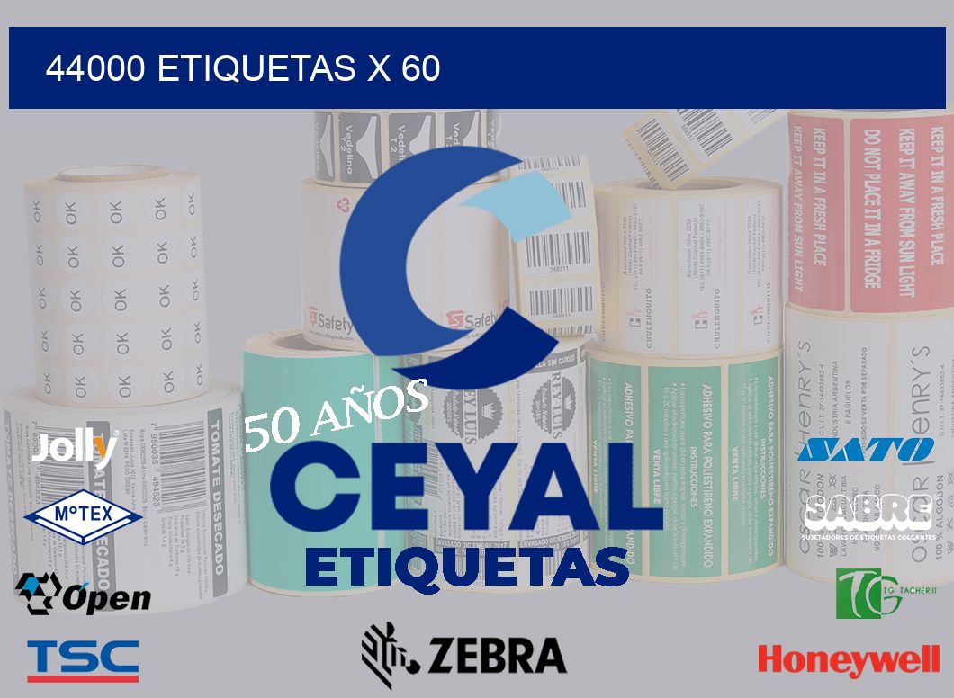 44000 Etiquetas x 60