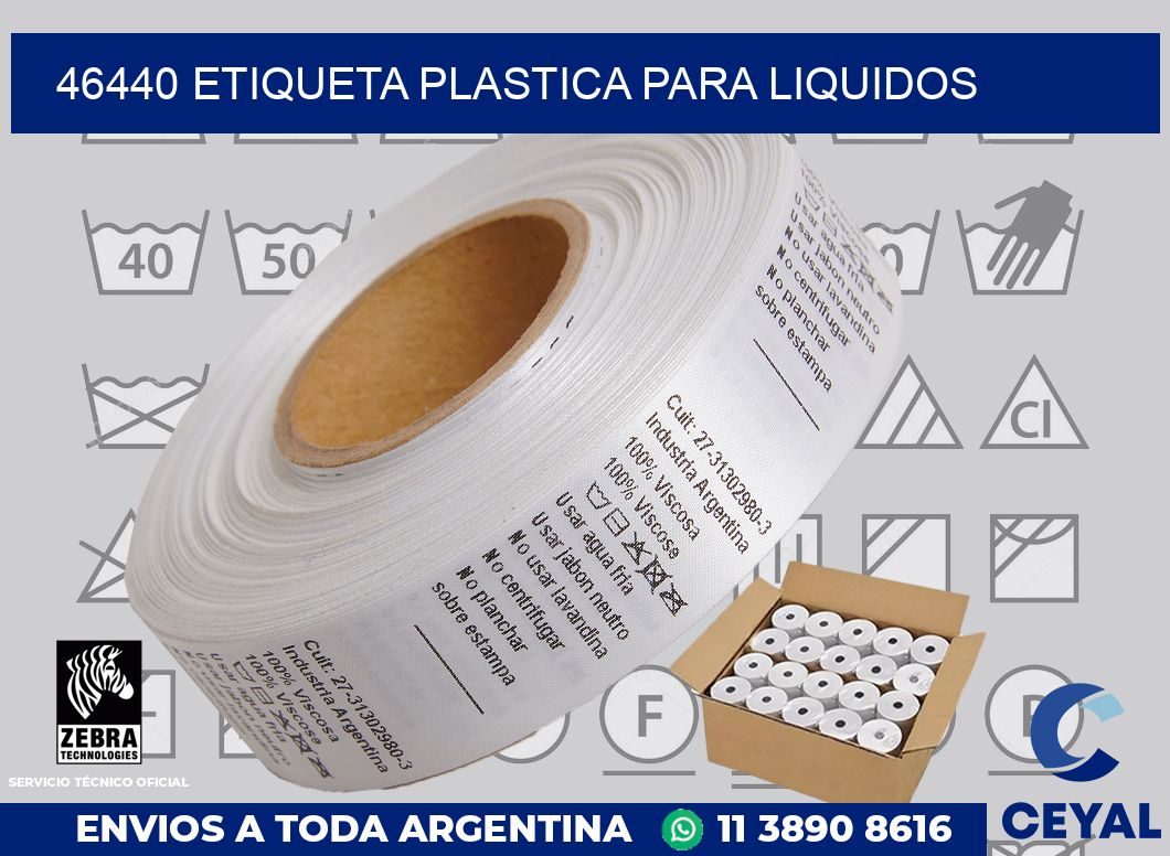 46440 ETIQUETA PLASTICA PARA LIQUIDOS