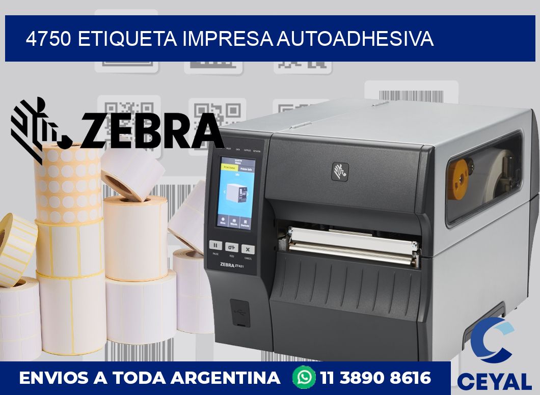 4750 ETIQUETA IMPRESA AUTOADHESIVA