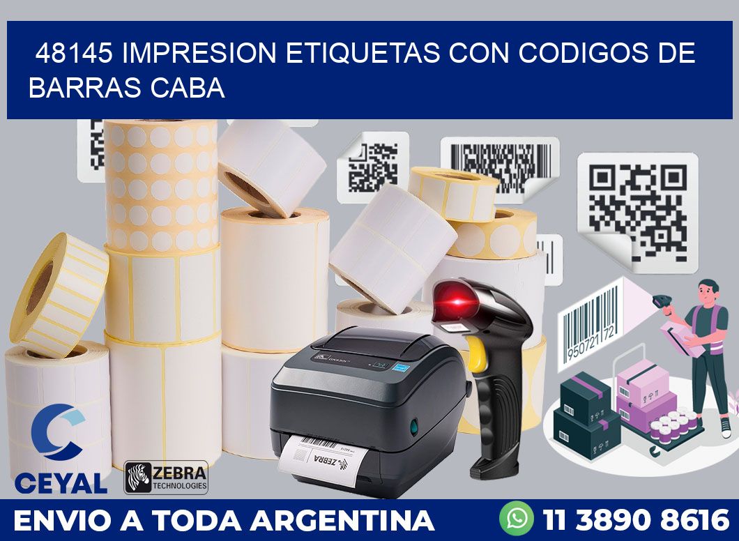 48145 IMPRESION ETIQUETAS CON CODIGOS DE BARRAS CABA