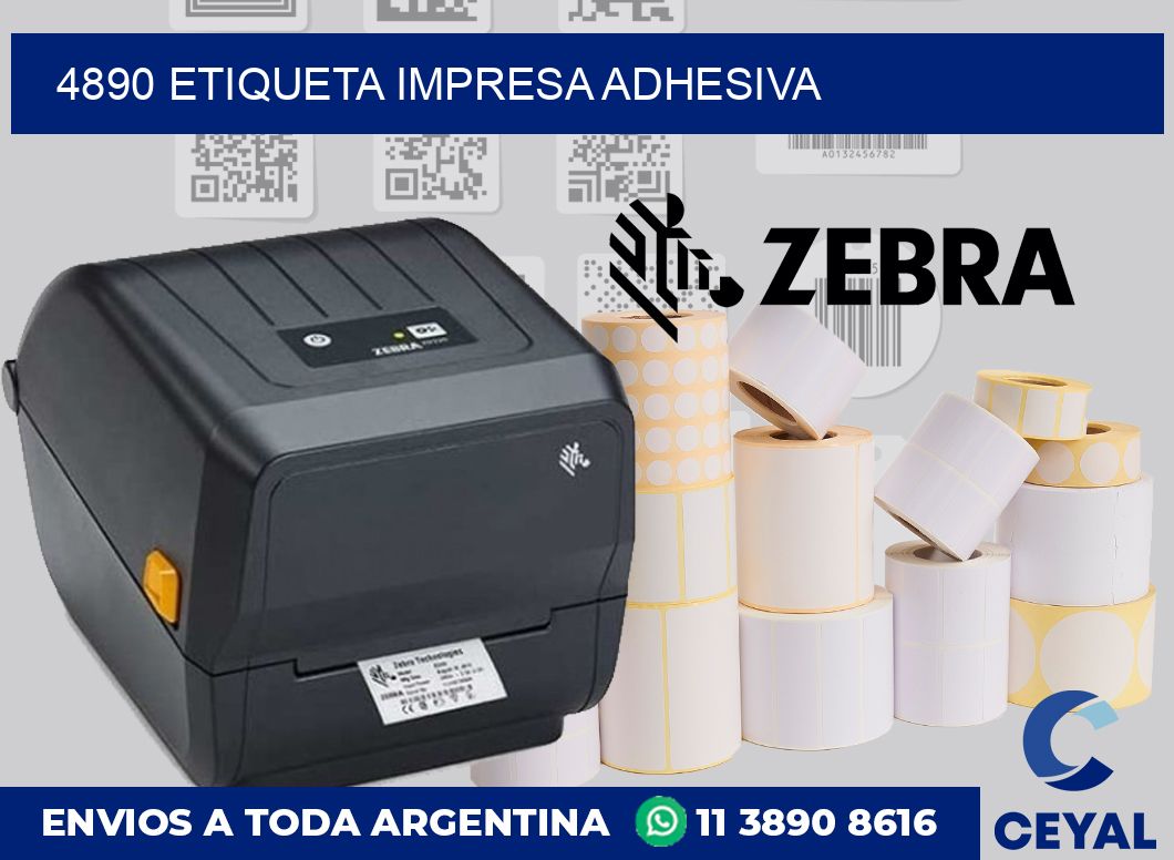 4890 ETIQUETA IMPRESA ADHESIVA