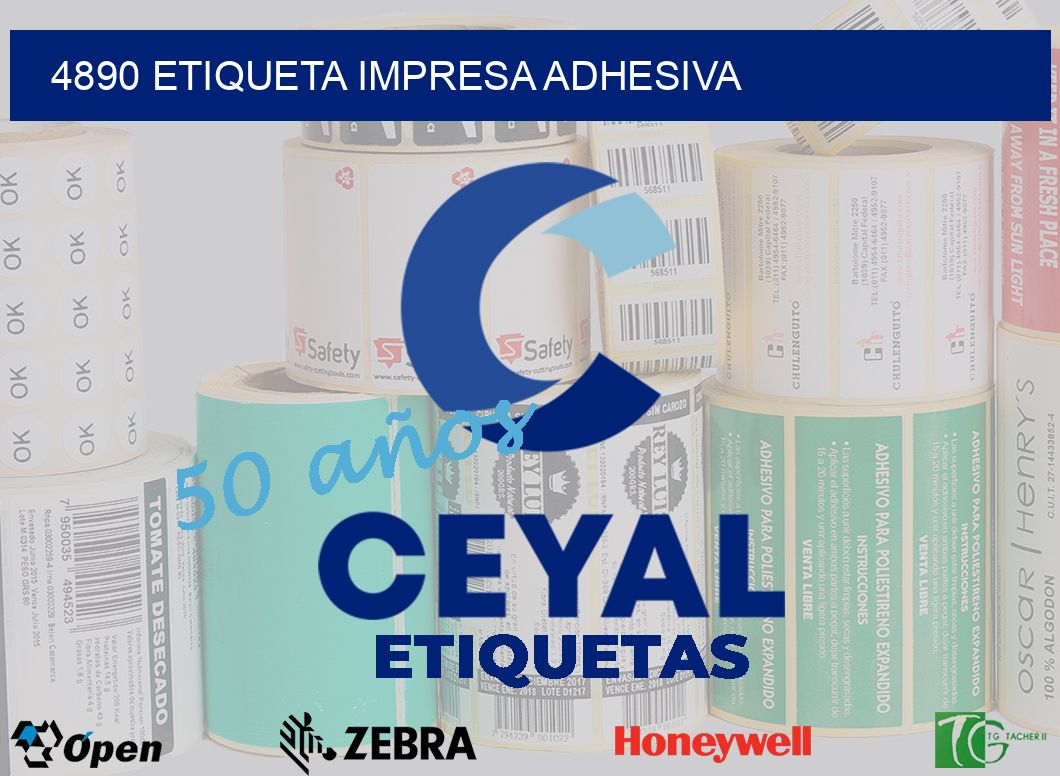 4890 ETIQUETA IMPRESA ADHESIVA