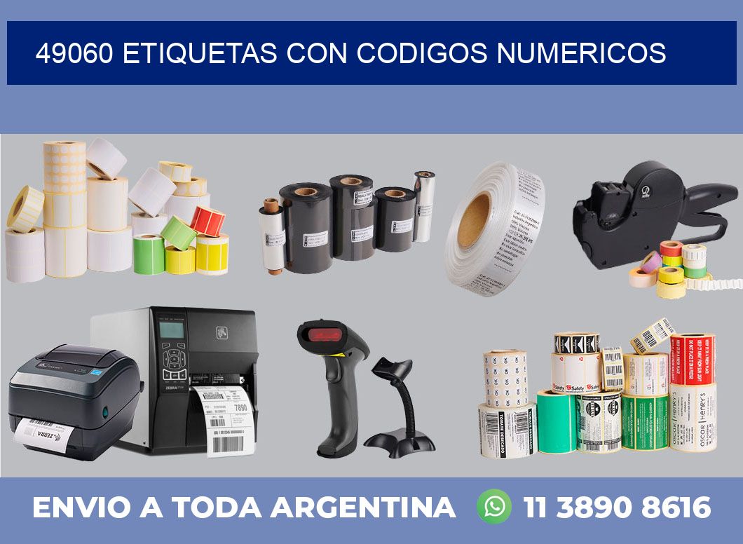 49060 ETIQUETAS CON CODIGOS NUMERICOS