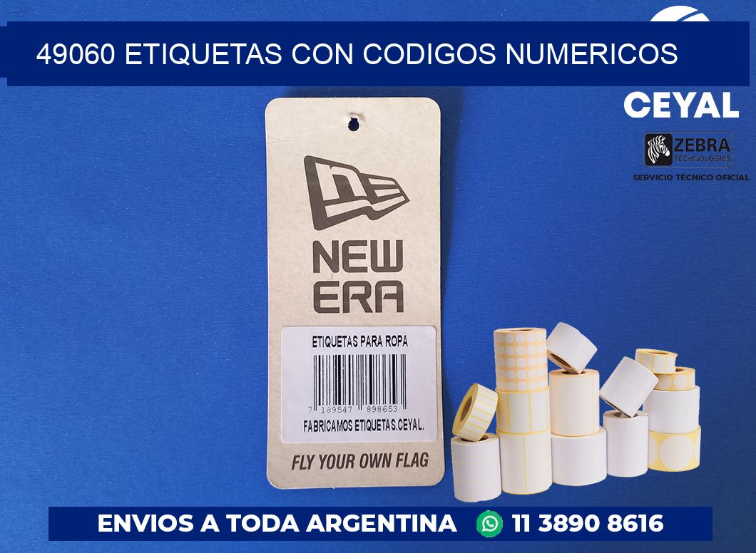 49060 ETIQUETAS CON CODIGOS NUMERICOS