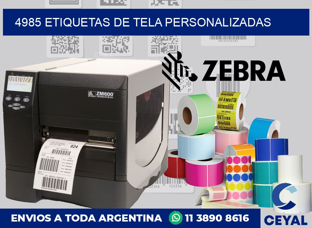 4985 ETIQUETAS DE TELA PERSONALIZADAS