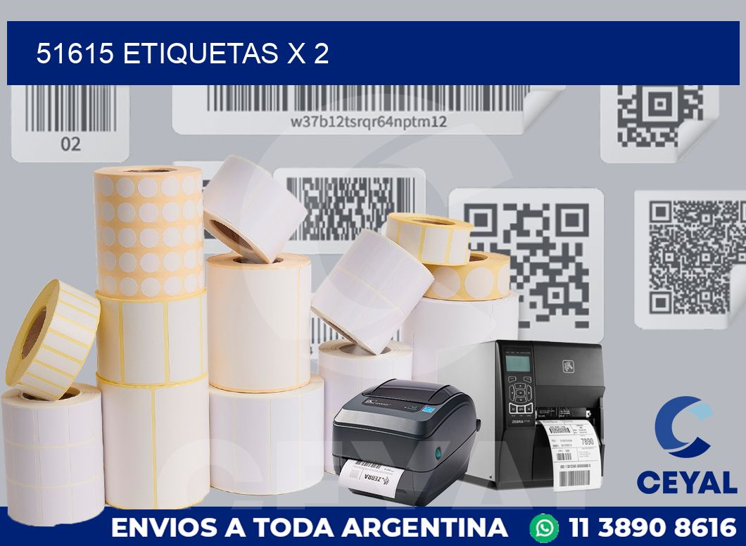 51615 Etiquetas x 2