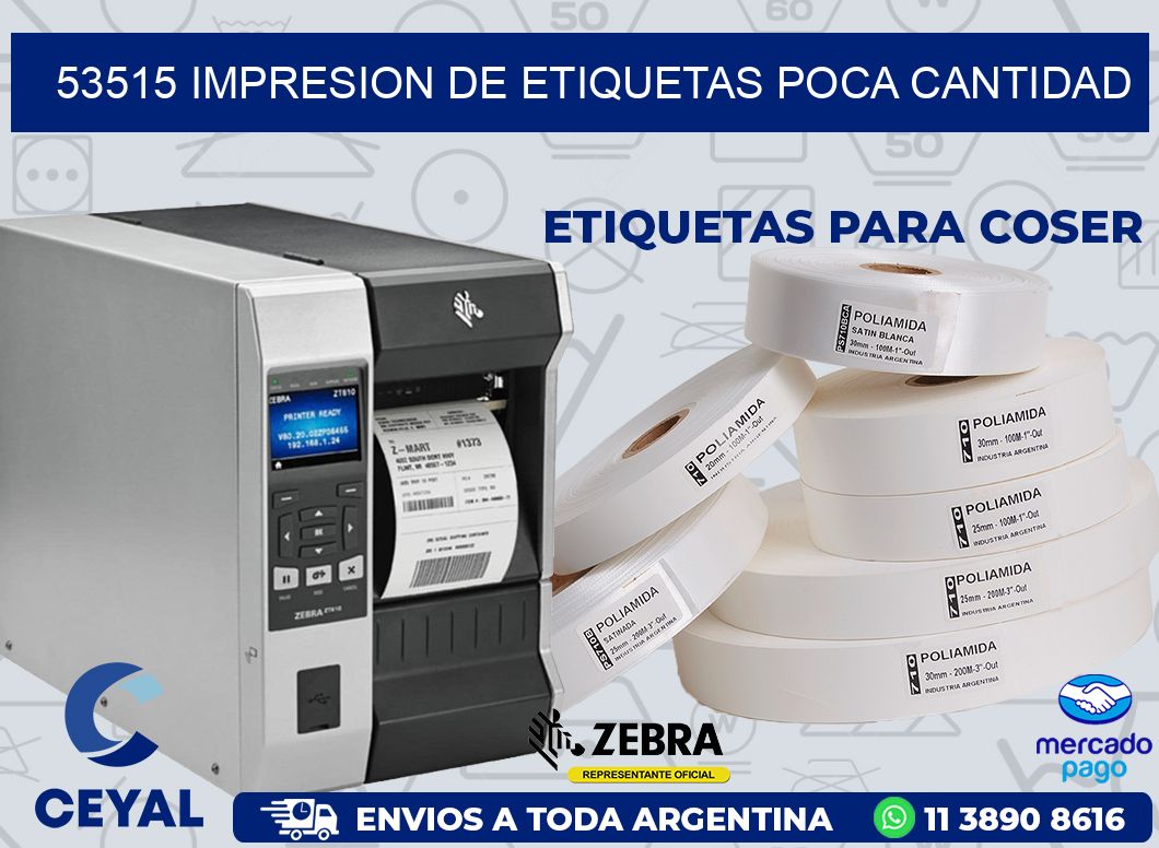 53515 IMPRESION DE ETIQUETAS POCA CANTIDAD