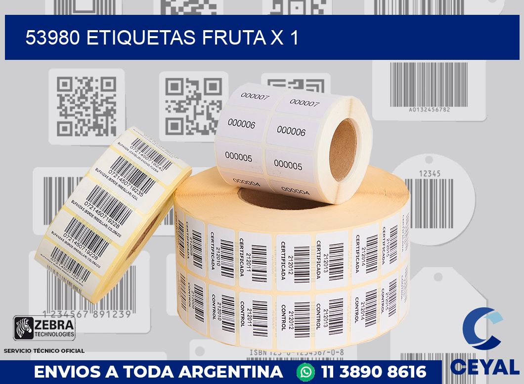 53980 etiquetas fruta x 1