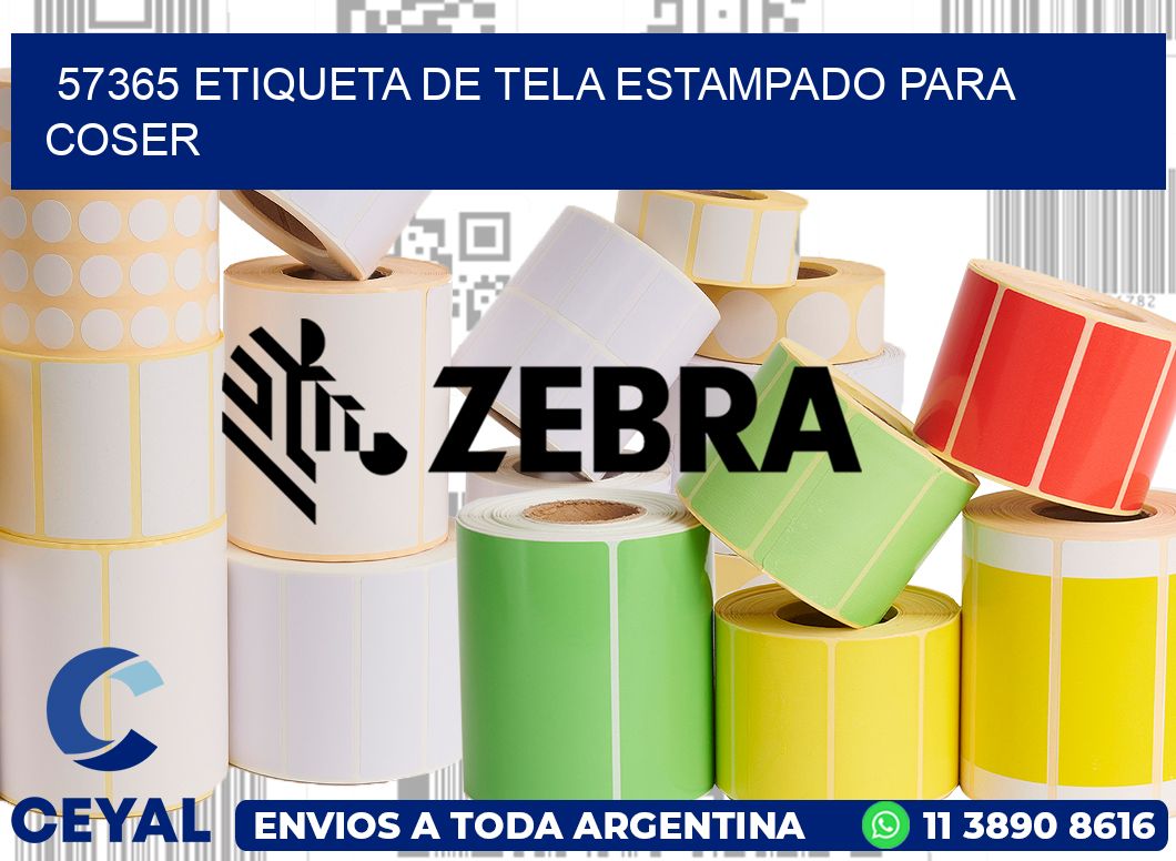 57365 ETIQUETA DE TELA ESTAMPADO PARA COSER