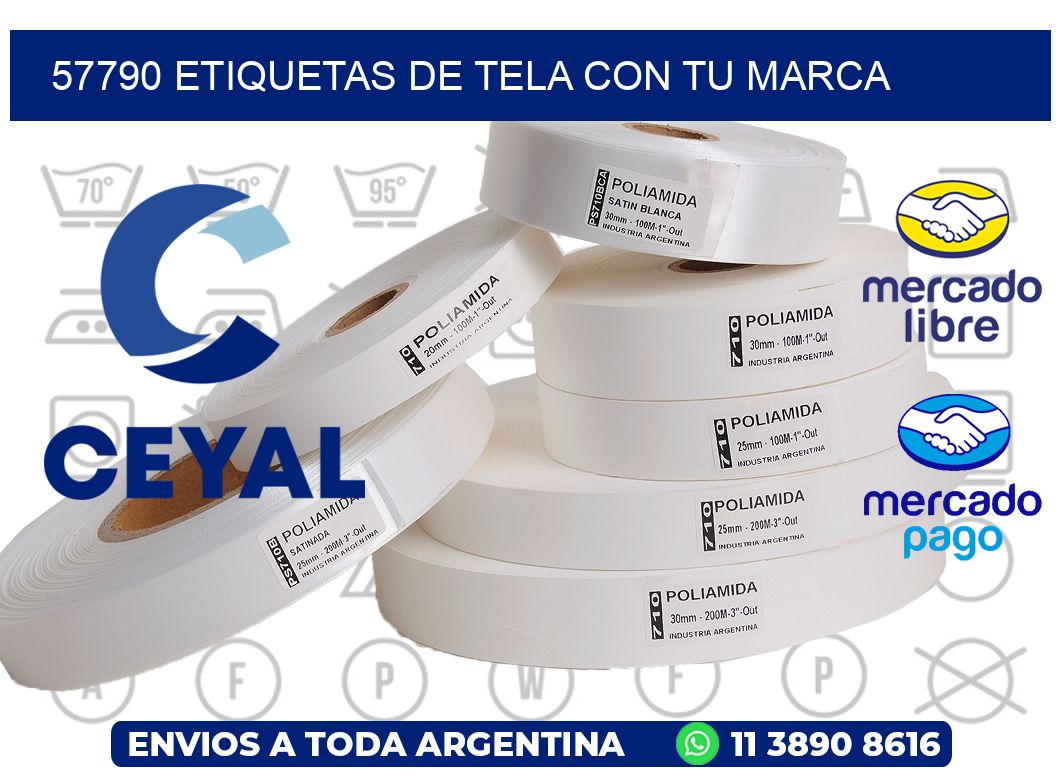 57790 ETIQUETAS DE TELA CON TU MARCA