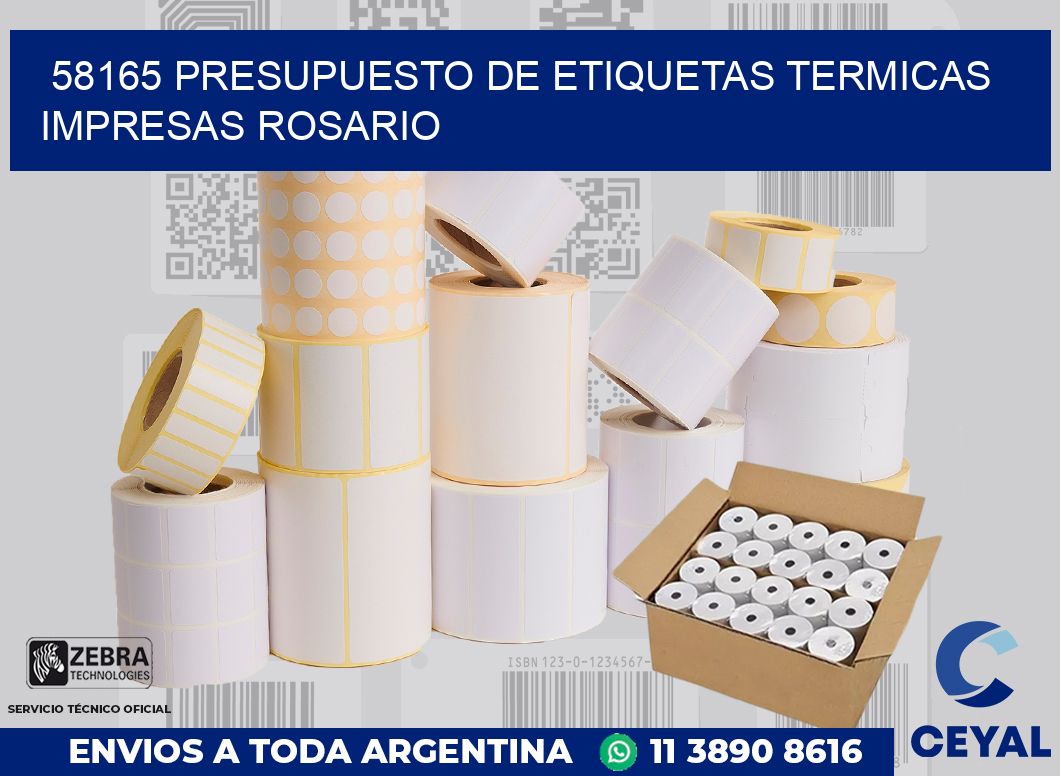 58165 PRESUPUESTO DE ETIQUETAS TERMICAS IMPRESAS ROSARIO