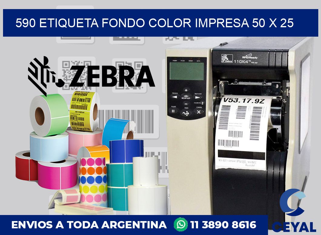 590 ETIQUETA FONDO COLOR IMPRESA 50 X 25