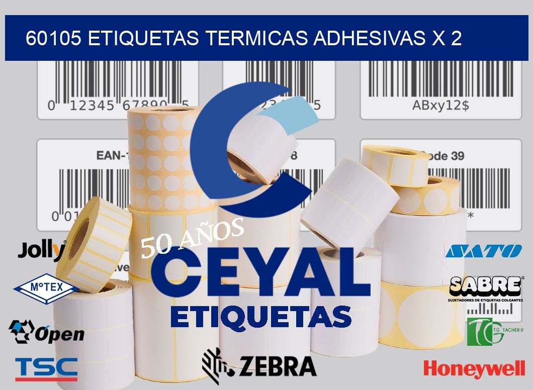 60105 etiquetas termicas adhesivas x 2